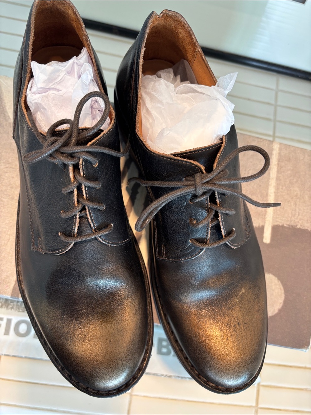 Fiorentini + Baker Women’s Eliza NIB Oxford Burnished Black and Bronze in 39.